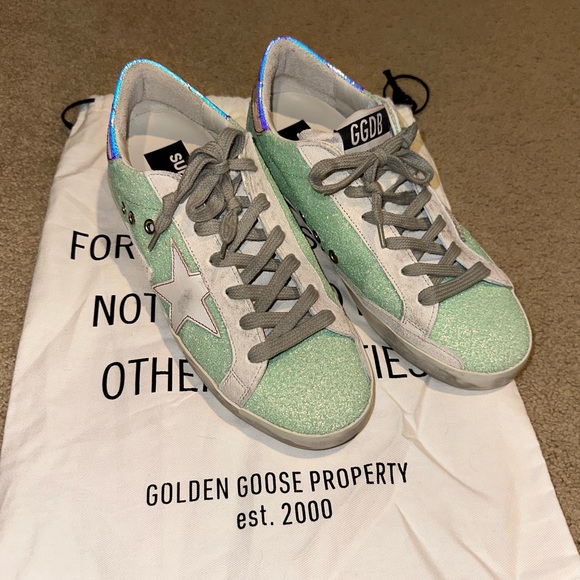 Golden Goose Superstar Sneaker Glitter w/ Irridescent Back - Picture 2 of 8